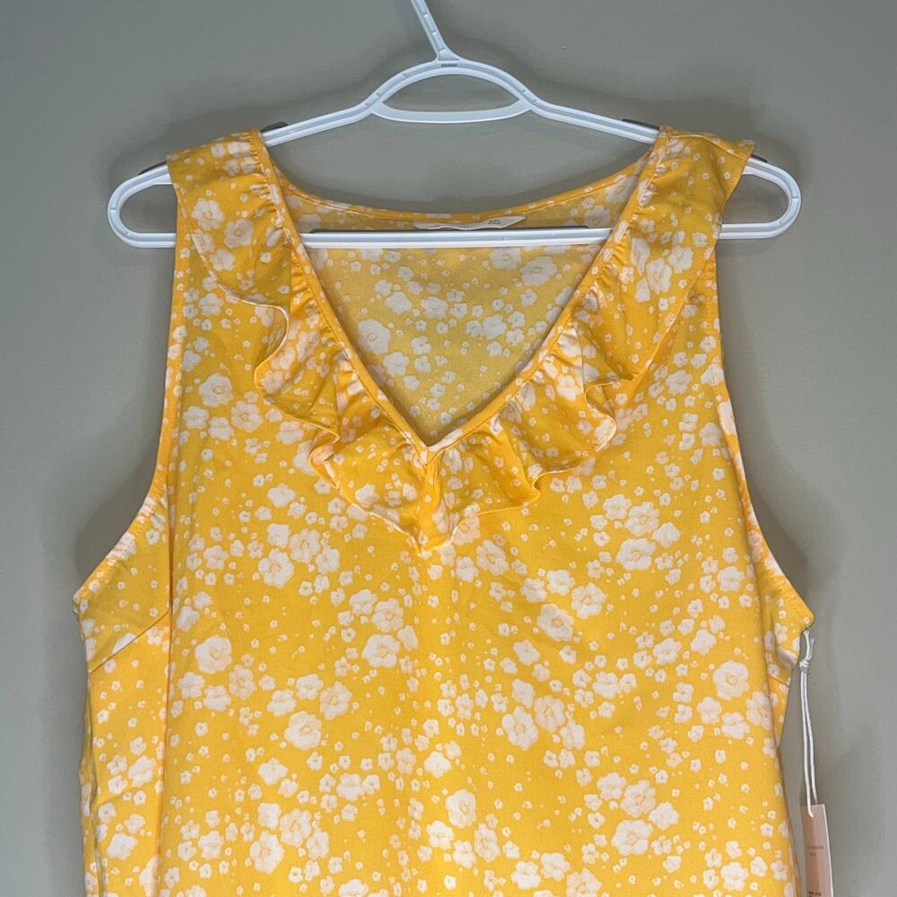 NWT! Lauren Conrad Yellow / White Tank Top Size XXL - Picture 7 of 11